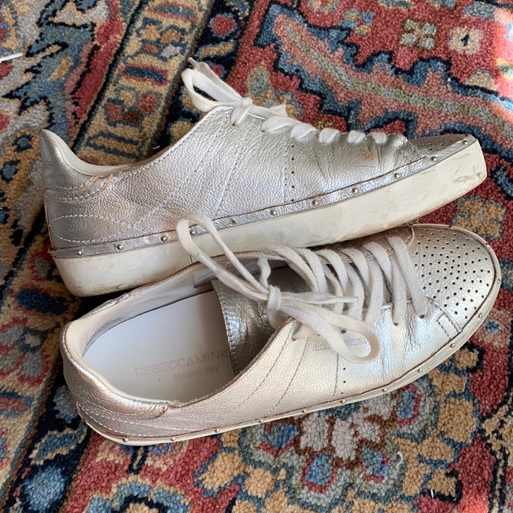 Rebecca Minkoff Silver Metallic Sneakers